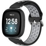 imoshion Bracelet sportif en silicone Fitbit Versa 4 / 3 / Sense (2) - Noir/Gris