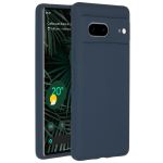 Accezz Coque Liquid Silicone Google Pixel 7 - Bleu foncé