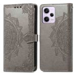 imoshion Etui de téléphone portefeuille Mandala Xiaomi Redmi Note 12 Pro Plus - Gris