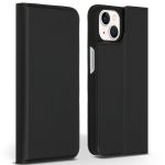 Accezz Étui de téléphone Slim Folio en cuir de qualité supérieure iPhone 13 - Noir