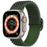 imoshion Bande élastique en nylon Apple Watch Series 1-10 / SE / Ultra (2) - 42/44/45/46/49 mm - Vert foncé