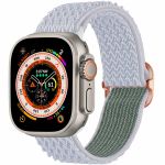 imoshion Bande élastique en nylon Apple Watch Series 1-10 / SE / Ultra (2) - 42/44/45/46/49 mm - Gris clair