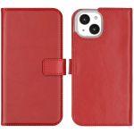 Selencia Étui de téléphone portefeuille en cuir véritable iPhone 14 - Rouge