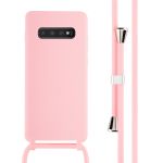 imoshion ﻿Coque en silicone avec cordon Samsung Galaxy S10 Plus - Rose