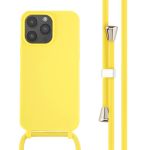 iMoshion ﻿Coque en silicone avec cordon iPhone 14 Pro Max - Jaune