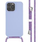 iMoshion ﻿Coque en silicone avec cordon iPhone 14 Pro Max - Violet