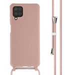 imoshion ﻿Coque en silicone avec cordon Samsung Galaxy A12 - Sand Pink