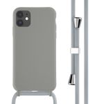 iMoshion ﻿Coque en silicone avec cordon iPhone 11 - Gris clair