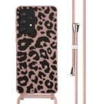 iMoshion Coque design en silicone avec cordon Samsung Galaxy A33 - Animal Pink