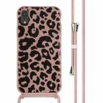 iMoshion Coque design en silicone avec cordon iPhone Xr - Animal Pink