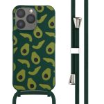 iMoshion Coque design en silicone avec cordon iPhone 13 Pro - Avocado Green