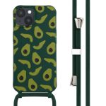 imoshion Coque design en silicone avec cordon iPhone 14 - Avocado Green