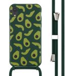 imoshion Coque design en silicone avec cordon iPhone Xr - Avocado Green