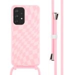 imoshion Coque design en silicone avec cordon Samsung Galaxy A33 - Retro Pink