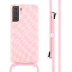 imoshion Coque design en silicone avec cordon Samsung Galaxy S21 Plus - Retro Pink