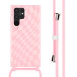 imoshion Coque design en silicone avec cordon Samsung Galaxy S22 Ultra - Retro Pink