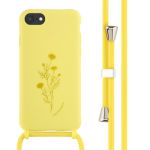 imoshion Coque design en silicone avec cordon iPhone SE (2022 / 2020) / 8 / 7 - Flower Yellow