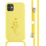 imoshion Coque design en silicone avec cordon iPhone 11 - Flower Yellow