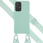 Selencia Coque silicone avec cordon amovible Samsung Galaxy A53 - Turquoise