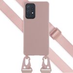 Selencia Coque silicone avec cordon amovible Samsung Galaxy A53 - Sand Pink