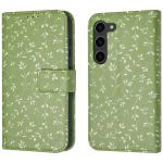 imoshion ﻿Étui de téléphone portefeuille Design Samsung Galaxy S23 - Green Flowers