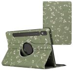 imoshion Coque tablette Design rotatif à 360° Samsung Galaxy Tab S9 11.0 pouces - Green Flowers