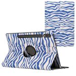 iMoshion Coque tablette Design rotatif à 360° Samsung Galaxy Tab S9 Plus - White Blue Stripes