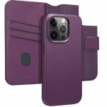 Accezz Étui de téléphone portefeuille en cuir 2-en-1 avec MagSafe iPhone 15 Pro - Heath Purple