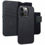 Accezz Étui de téléphone portefeuille en cuir 2-en-1 avec MagSafe iPhone 15 Pro Max - Onyx Black