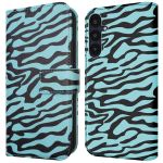 imoshion Étui de téléphone portefeuille Design Samsung Galaxy A35 - Black Blue Stripes