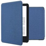 imoshion Étui de liseuse portefeuille Canvas Sleepcover Amazon Kindle (2022) 11th gen - Bleu foncé