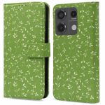 imoshion Étui de téléphone portefeuille Design Xiaomi Redmi Note 13 Pro (5G) / Poco X6 - Green Flowers