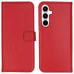 Selencia Étui de téléphone portefeuille en cuir véritable Samsung Galaxy A35 - Rouge