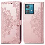 imoshion Etui de téléphone portefeuille Mandala Motorola Moto G84 - Rose dorée