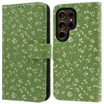 imoshion Étui de téléphone portefeuille Design Samsung Galaxy S24 Ultra - Green Flowers