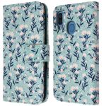 imoshion Étui de téléphone portefeuille Design Samsung Galaxy A40 - Bleu Flowers