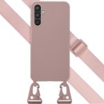 Selencia Coque silicone avec cordon amovible Samsung Galaxy A25 (5G) - Sand Pink