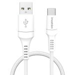 iMoshion Braided USB-C vers câble USB-A - 1 mètre - Blanc