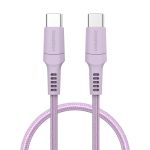 imoshion Braided USB-C vers câble USB-C - 1 mètre - Lilas