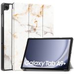 imoshion Coque tablette Design Trifold Samsung Galaxy Tab A9 Plus - White Marble