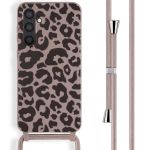 imoshion Coque design en silicone avec cordon Samsung Galaxy S23 FE - Animal Pink