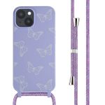 imoshion Coque design en silicone avec cordon iPhone 15 - Butterfly