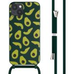 iMoshion Coque design en silicone avec cordon iPhone 15 Plus - Avocado Green