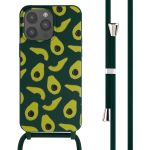 iMoshion Coque design en silicone avec cordon iPhone 15 Pro Max - Avocado Green