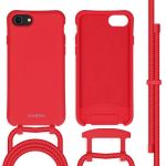 iMoshion Coque de couleur avec cordon amovible iPhone SE (2022 / 2020) / 8 / 7 - Rouge