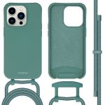 iMoshion Coque de couleur avec cordon amovible iPhone 14 Pro - Vert foncé