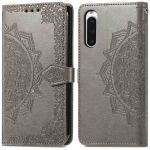 imoshion Etui de téléphone portefeuille Mandala Sony Xperia 10 V - Gris