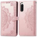 imoshion Etui de téléphone portefeuille Mandala Sony Xperia 10 V - Rose Dorée