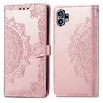 imoshion Etui de téléphone portefeuille Mandala Nothing Phone (1) - Rose Dorée