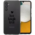 iMoshion Coque Design Samsung Galaxy A34 (5G) - Live Laugh Love - Noir